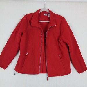 Athletic Works Heavy Full Zip Fleece Jacket Coat Size 16/18 in Red‎